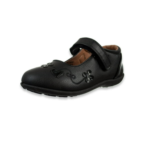 Girls/infant/kids School Smart Shoes strap-over black chix